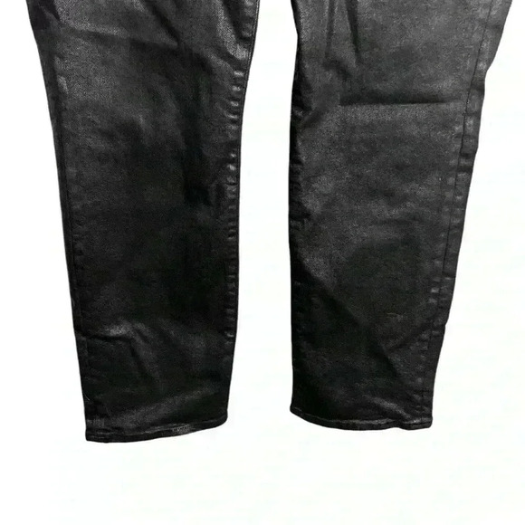 Good American Good Legs Black Coated Skinny Jeans Size 14/32 - Picture 4 of 9